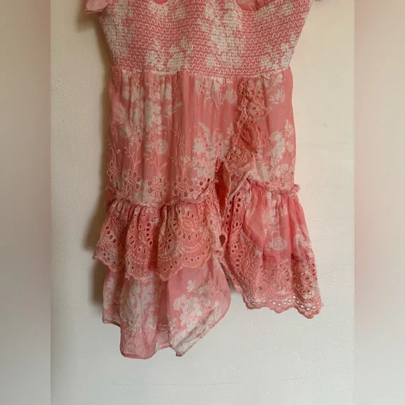 Love Shack Fancy Olani Mini Coral Romance Dress Size Small - Picture 6 of 10